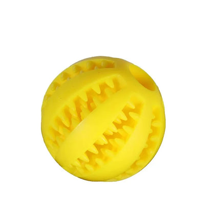 Natural Rubber Dog Chew Ball - Tooth Cleaning & Extra Tough