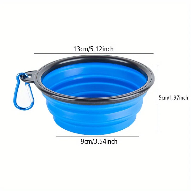 Portable Silicone Dog Travel Bowl - Foldable for Walks & Outdoors