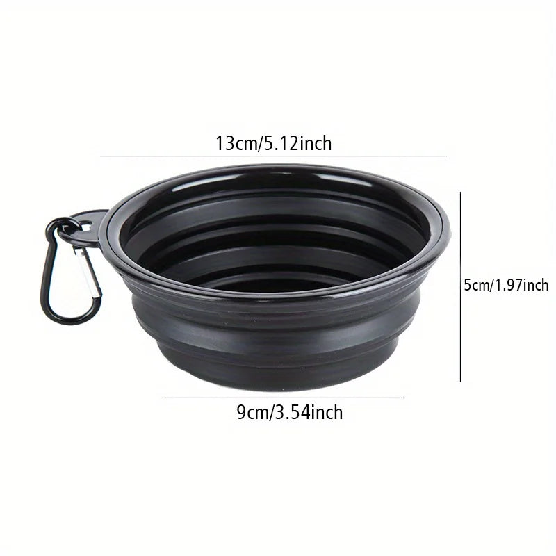 Portable Silicone Dog Travel Bowl - Foldable for Walks & Outdoors