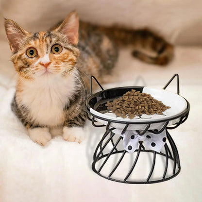 Raised Elevated Cat & Dog Bowl - Neck-Friendly Feeder