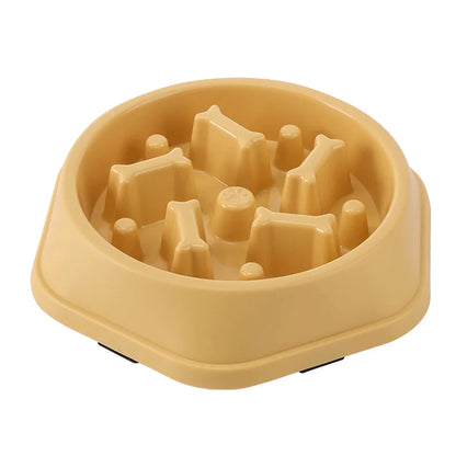 Slow Feed Pet Bowl - Anti-Choke, Non-Slip for Cats & Dogs