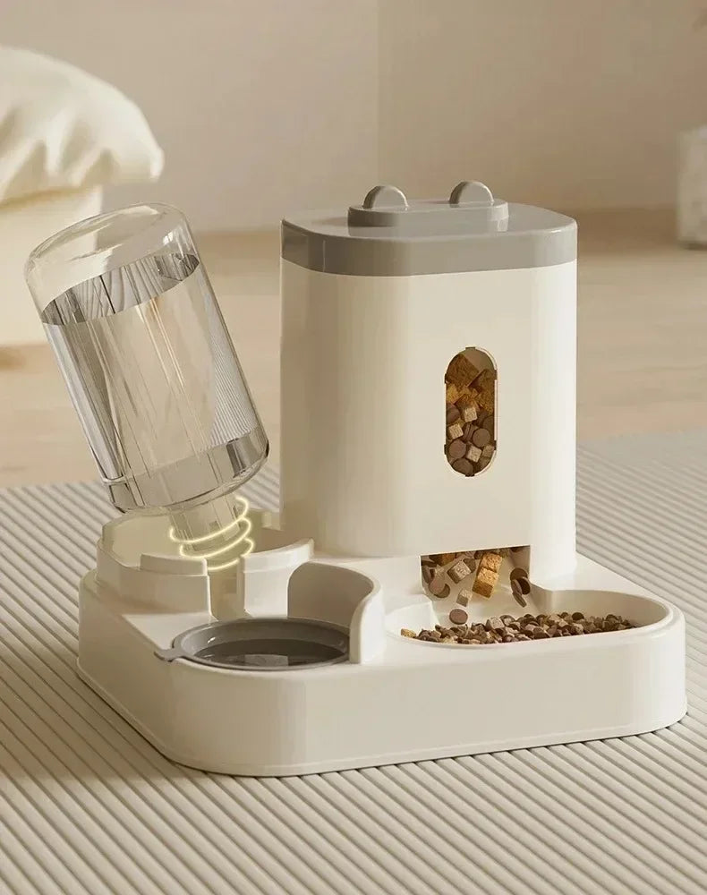 2-in-1 Gravity Pet Feeder & Water Dispenser - 2L