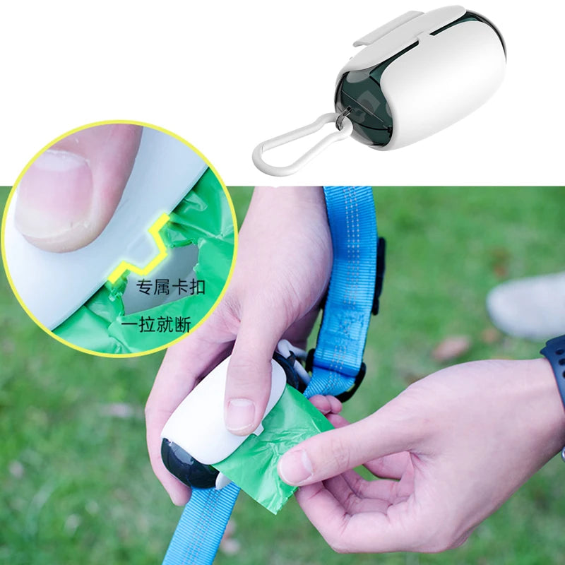 Dog Poop Bag Dispenser & Bags - Portable Pick-Up Holder