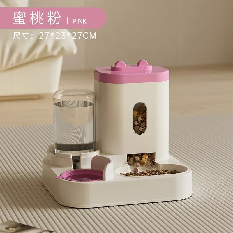 2-in-1 Gravity Pet Feeder & Water Dispenser - 2L