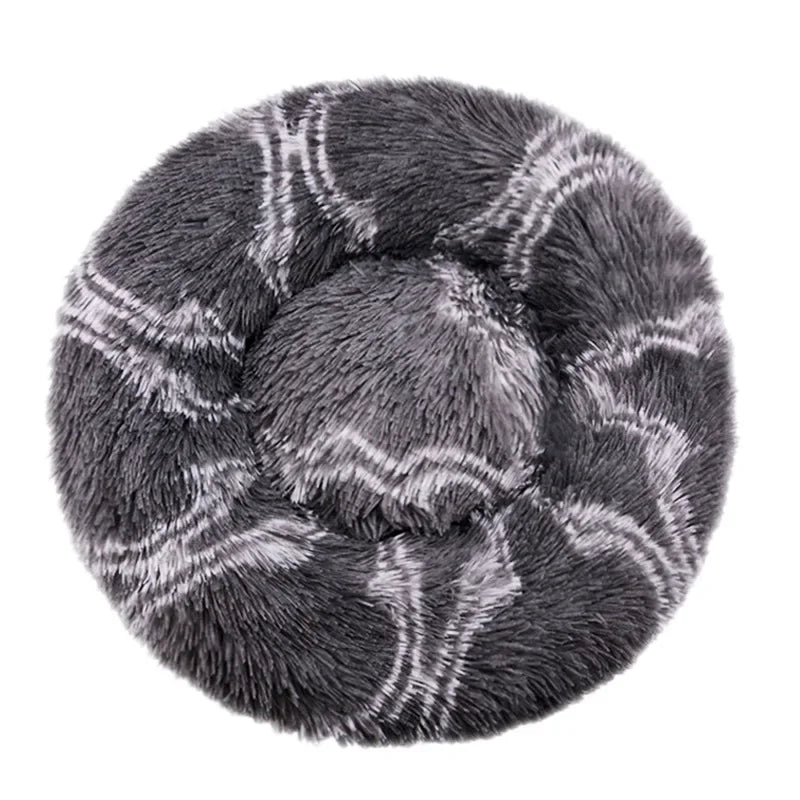 Round Plush Pet Bed - Super Soft, 6 Sizes for Dogs & Cats
