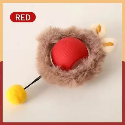 Cat Auto Teaser Ball & Stick Toy - Self-Entertaining