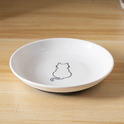 Ceramic Cat Bowl - Anti-Skid Kitten Feeding Dish