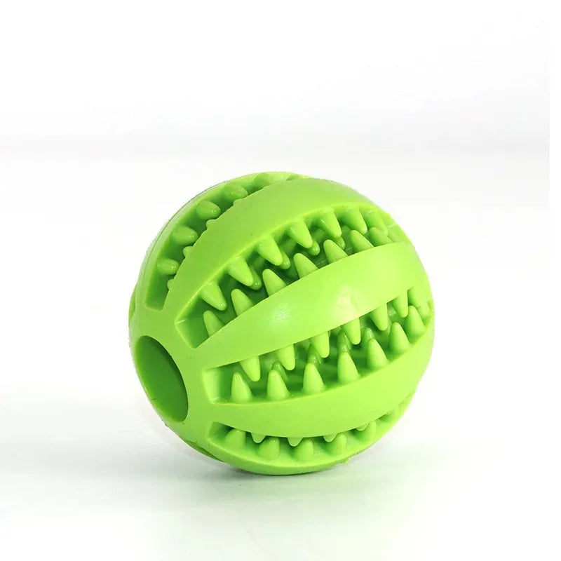 Natural Rubber Dog Chew Ball - Tooth Cleaning & Extra Tough