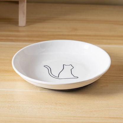 Ceramic Cat Bowl - Anti-Skid Kitten Feeding Dish