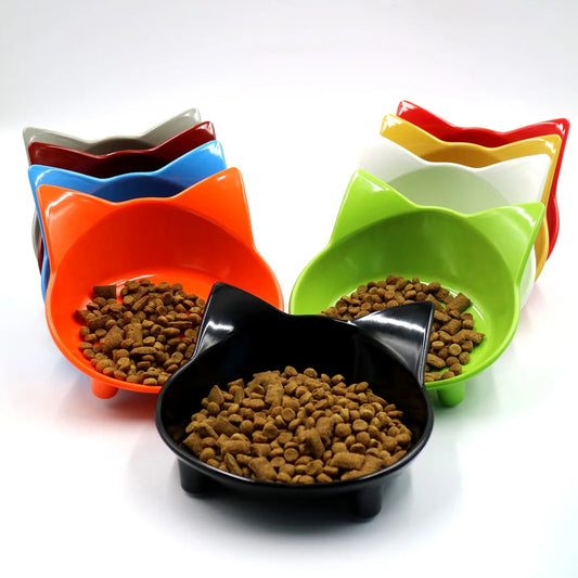Cat Food & Water Bowl Set - Non-Slip, Safe & Colourful