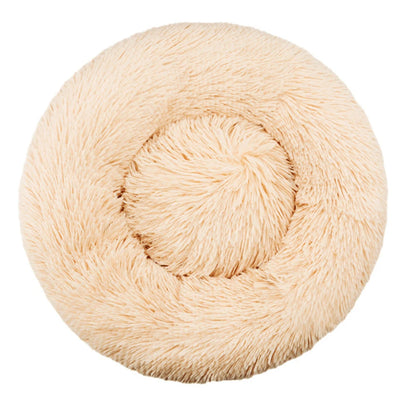 Round Plush Pet Bed - Super Soft, 6 Sizes for Dogs & Cats