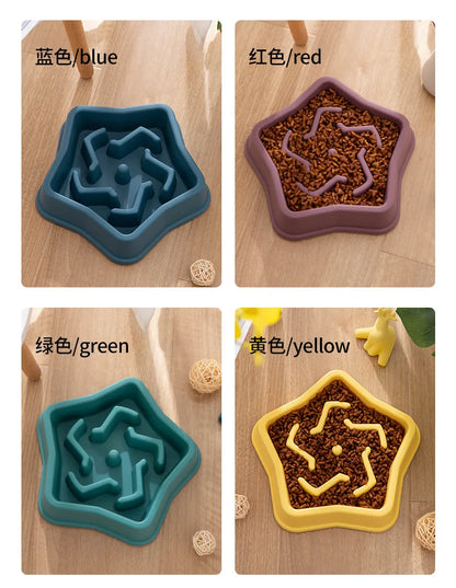 Slow Feed Pet Bowl - Anti-Choke, Non-Slip for Cats & Dogs