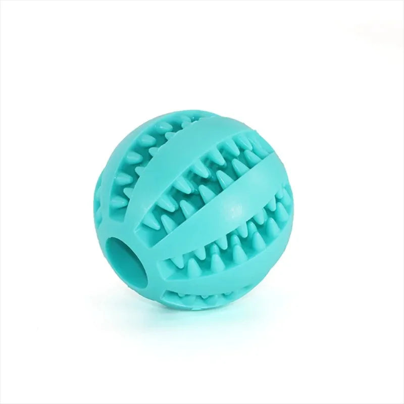 Natural Rubber Dog Chew Ball - Tooth Cleaning & Extra Tough