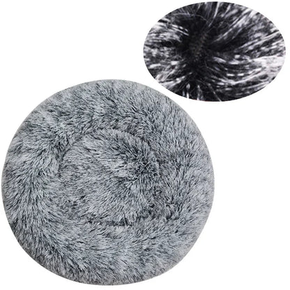 Round Plush Pet Bed - Super Soft, 6 Sizes for Dogs & Cats