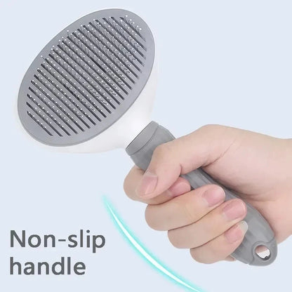 Dog Grooming Brush - Easy Clean Button & Detangling Comb