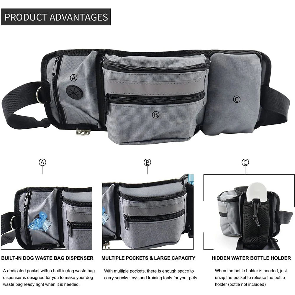 Dog Treat Training Pouch - Hands-Free Waist Bag