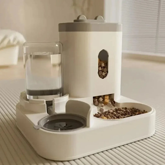 2-in-1 Gravity Pet Feeder & Water Dispenser - 2L