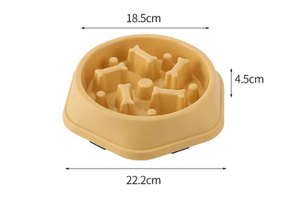 Slow Feed Pet Bowl - Anti-Choke, Non-Slip for Cats & Dogs