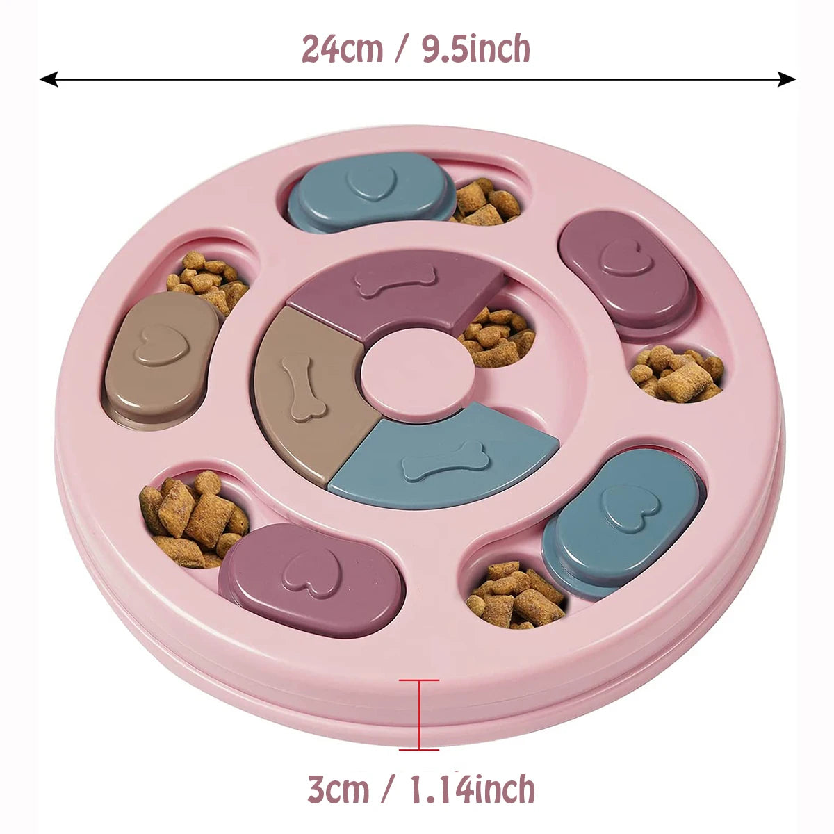 Dog Slow Feeder Hiding Bowl - Interactive Boredom Buster