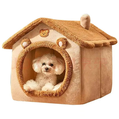 Indoor Pet Bed Tent House - Warm, Washable & All-Season