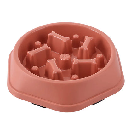 Slow Feed Pet Bowl - Anti-Choke, Non-Slip for Cats & Dogs