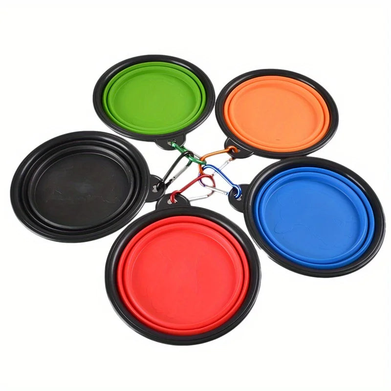 Portable Silicone Dog Travel Bowl - Foldable for Walks & Outdoors