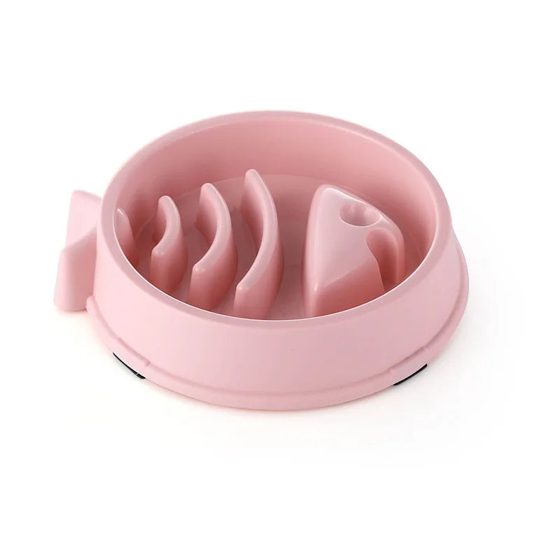 Slow Feed Pet Bowl - Anti-Choke, Non-Slip for Cats & Dogs