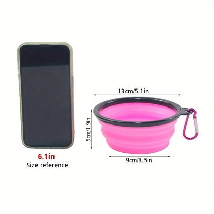 Portable Silicone Dog Travel Bowl - Foldable for Walks & Outdoors