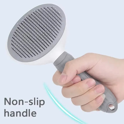 Dog Grooming Brush - Easy Clean Button & Detangling Comb