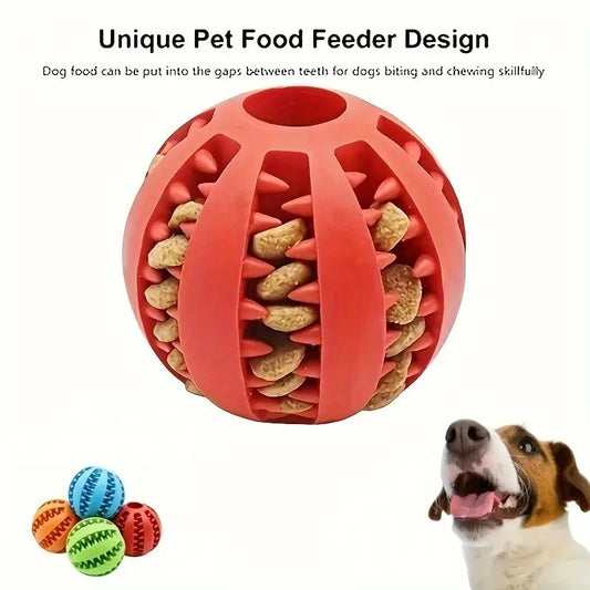 Dog Treat Feeder Chew Ball - Tooth Cleaning & Non-Toxic