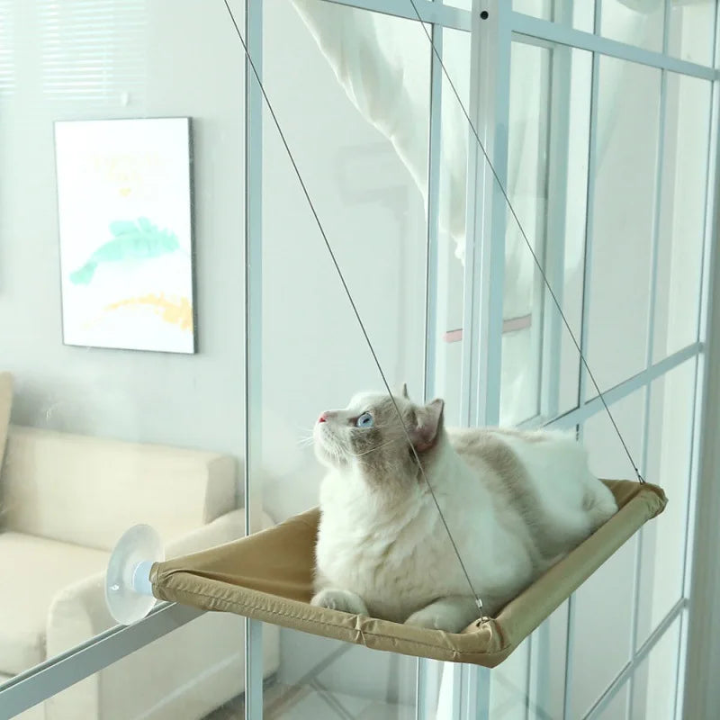 Cat Window Hammock - Aerial Hanging Sunny Seat (Holds 20kg)
