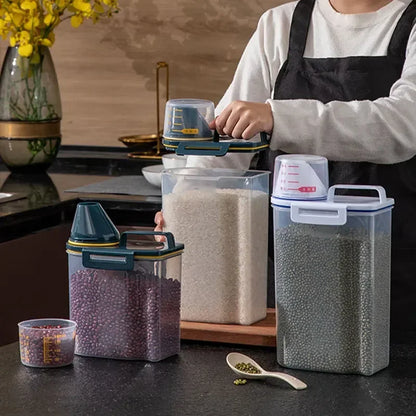 Pet Food Storage Container - Airtight with Measuring Cup