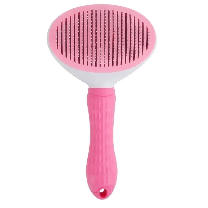 Dog Grooming Brush - Easy Clean Button & Detangling Comb