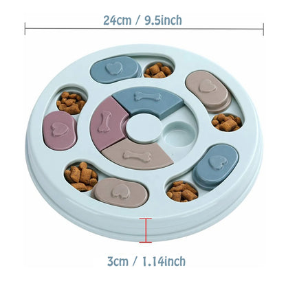 Dog Slow Feeder Hiding Bowl - Interactive Boredom Buster