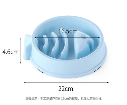 Slow Feed Pet Bowl - Anti-Choke, Non-Slip for Cats & Dogs
