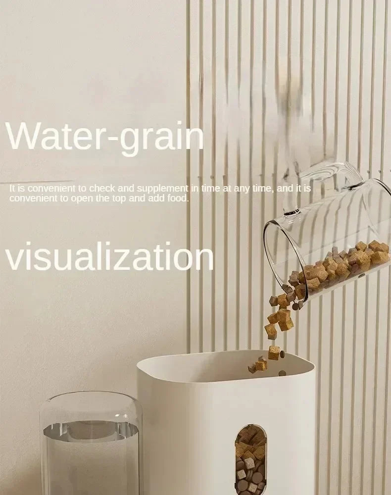 2-in-1 Gravity Pet Feeder & Water Dispenser - 2L
