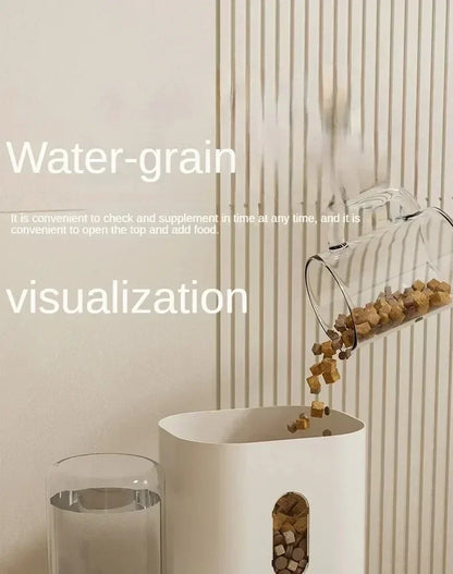 2-in-1 Gravity Pet Feeder & Water Dispenser - 2L