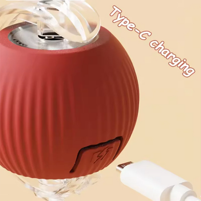 Cat Auto Teaser Ball & Stick Toy - Self-Entertaining