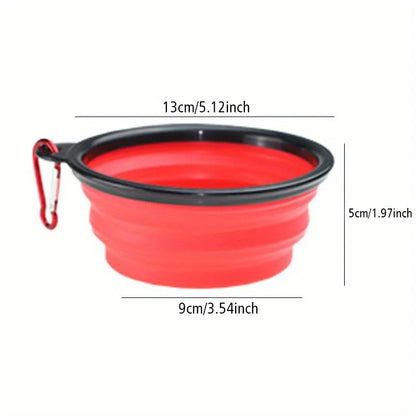 Portable Silicone Dog Travel Bowl - Foldable for Walks & Outdoors