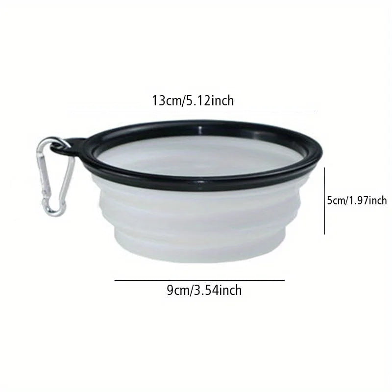 Portable Silicone Dog Travel Bowl - Foldable for Walks & Outdoors