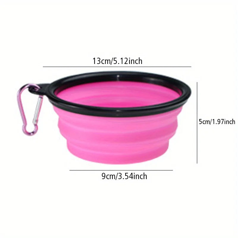 Portable Silicone Dog Travel Bowl - Foldable for Walks & Outdoors