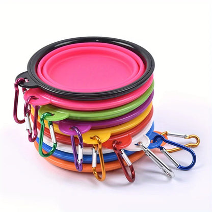 Portable Silicone Dog Travel Bowl - Foldable for Walks & Outdoors