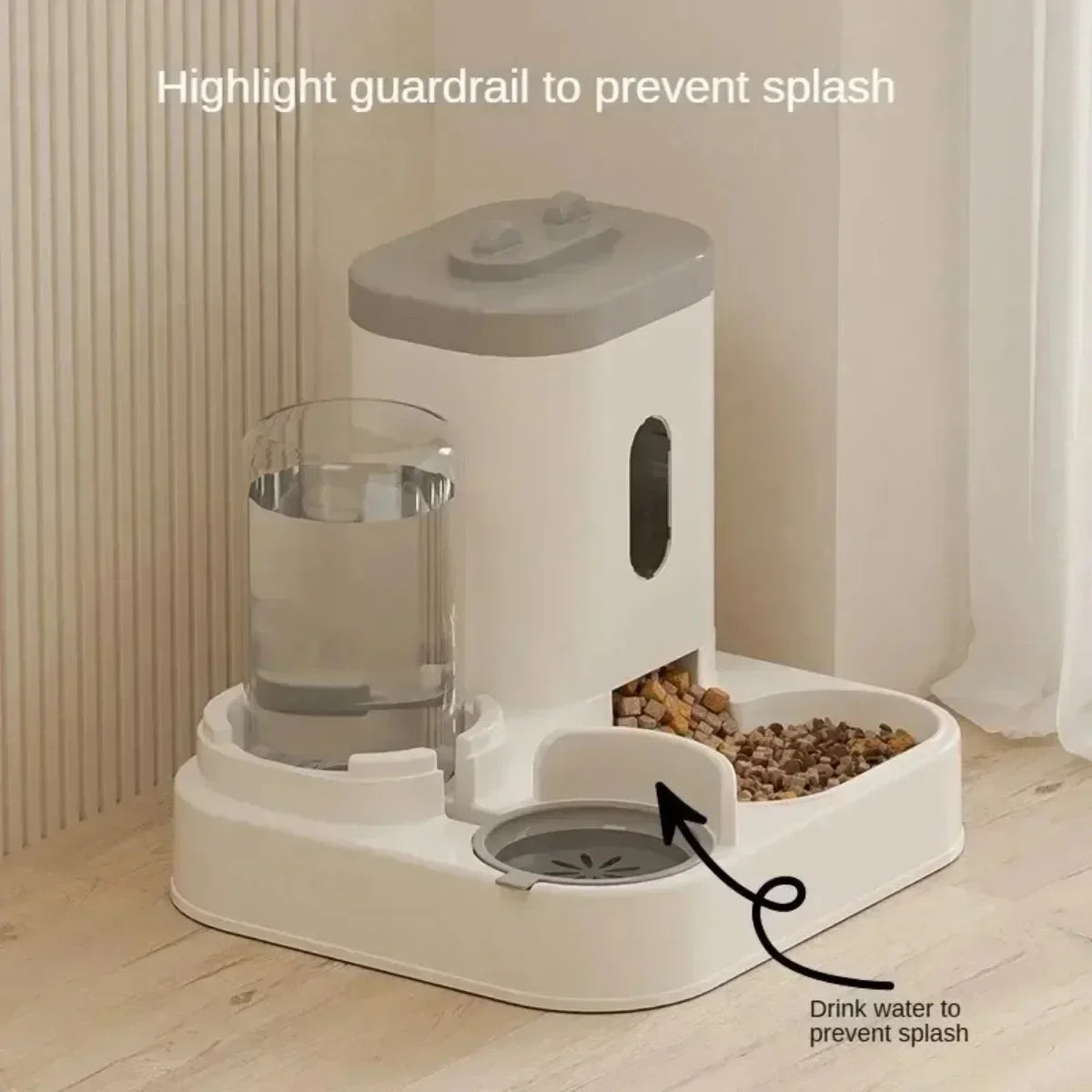 2-in-1 Gravity Pet Feeder & Water Dispenser - 2L