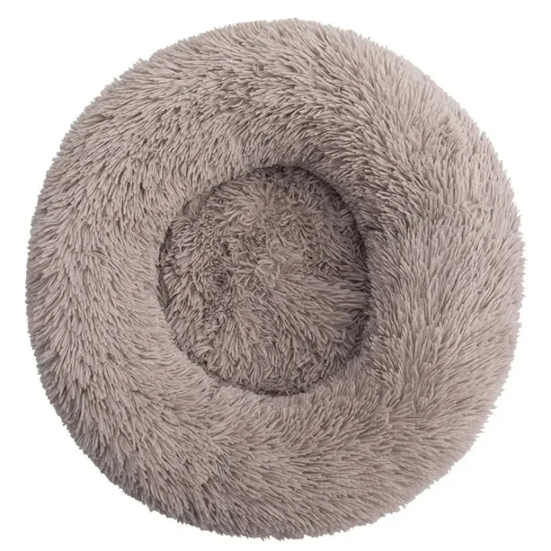 Round Plush Pet Bed - Super Soft, 6 Sizes for Dogs & Cats