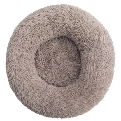 Round Plush Pet Bed - Super Soft, 6 Sizes for Dogs & Cats