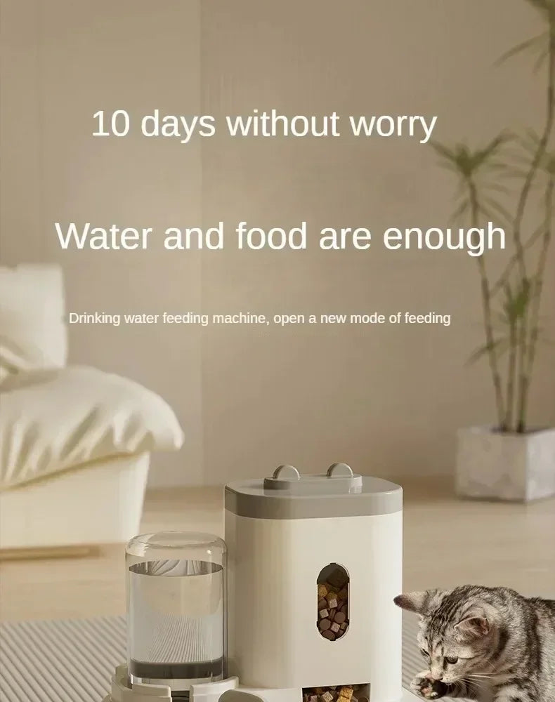 2-in-1 Gravity Pet Feeder & Water Dispenser - 2L