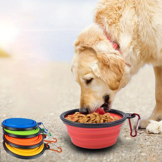 Portable Silicone Dog Travel Bowl - Foldable for Walks & Outdoors