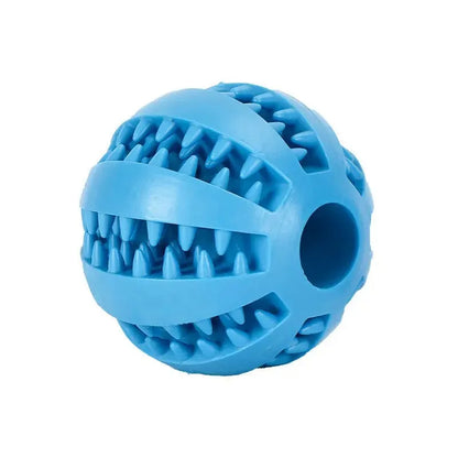 Natural Rubber Dog Chew Ball - Tooth Cleaning & Extra Tough