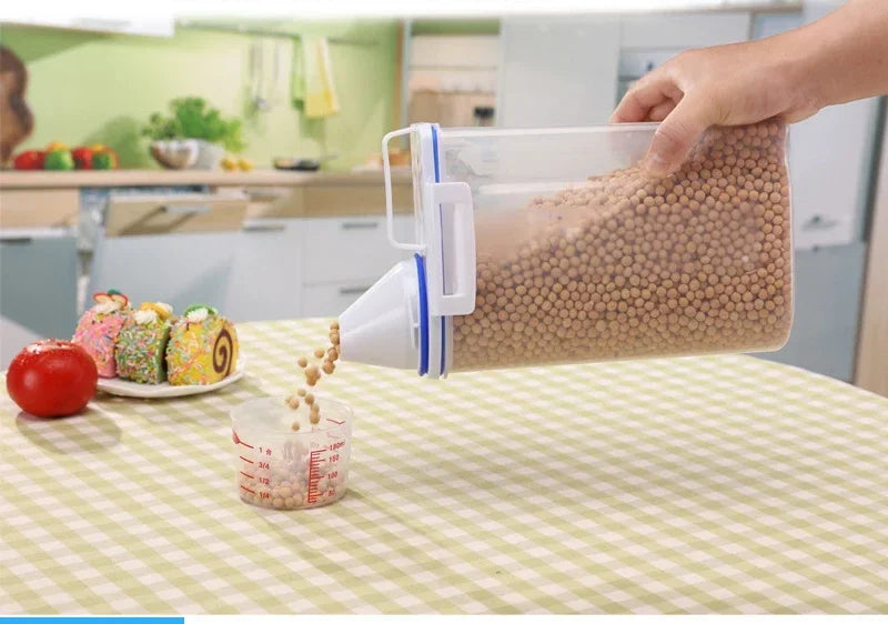 Pet Food Storage Container - Airtight with Measuring Cup