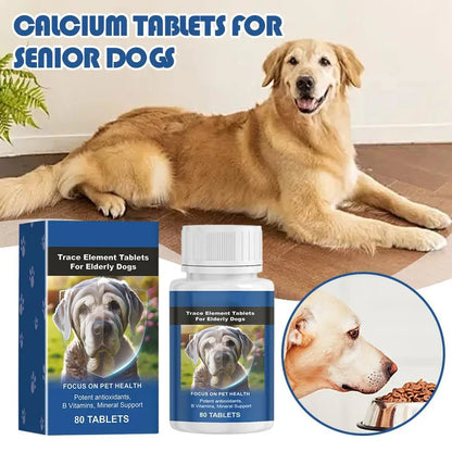 Senior Dog Trace Mineral Tablets – Joint, Immunity & Coat Health Supplement (80 Tablets)